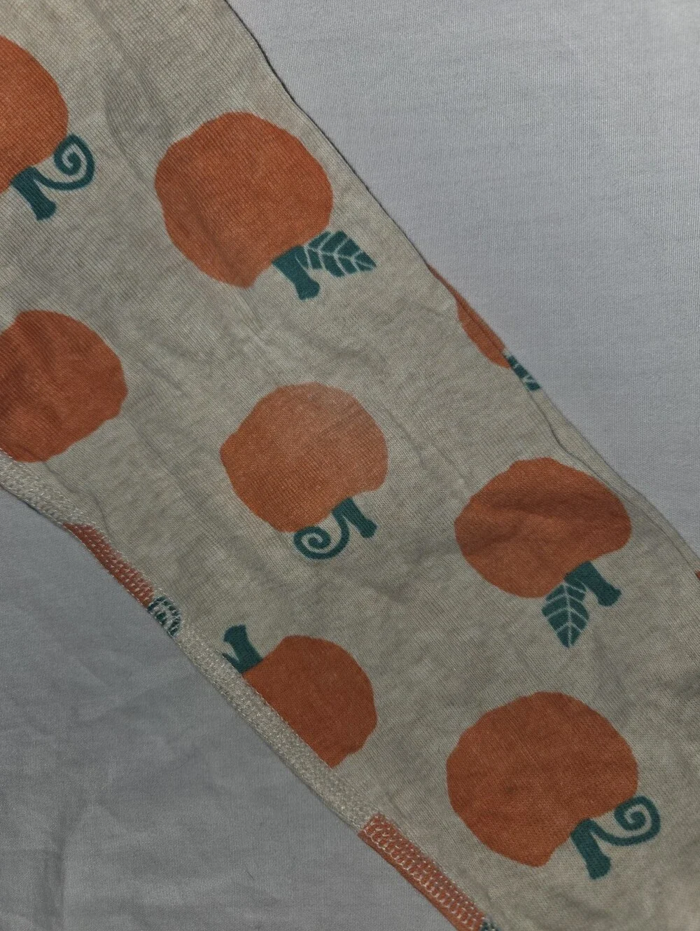 Hanna Andersson Kids Pumpkin Print Pajama Set - Cream & Orange 110/5